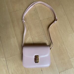 APC Light Pink leather crossbody purse shoulder bag